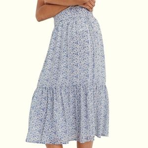 NWT Madewell Tiered Peasant Midi Skirt